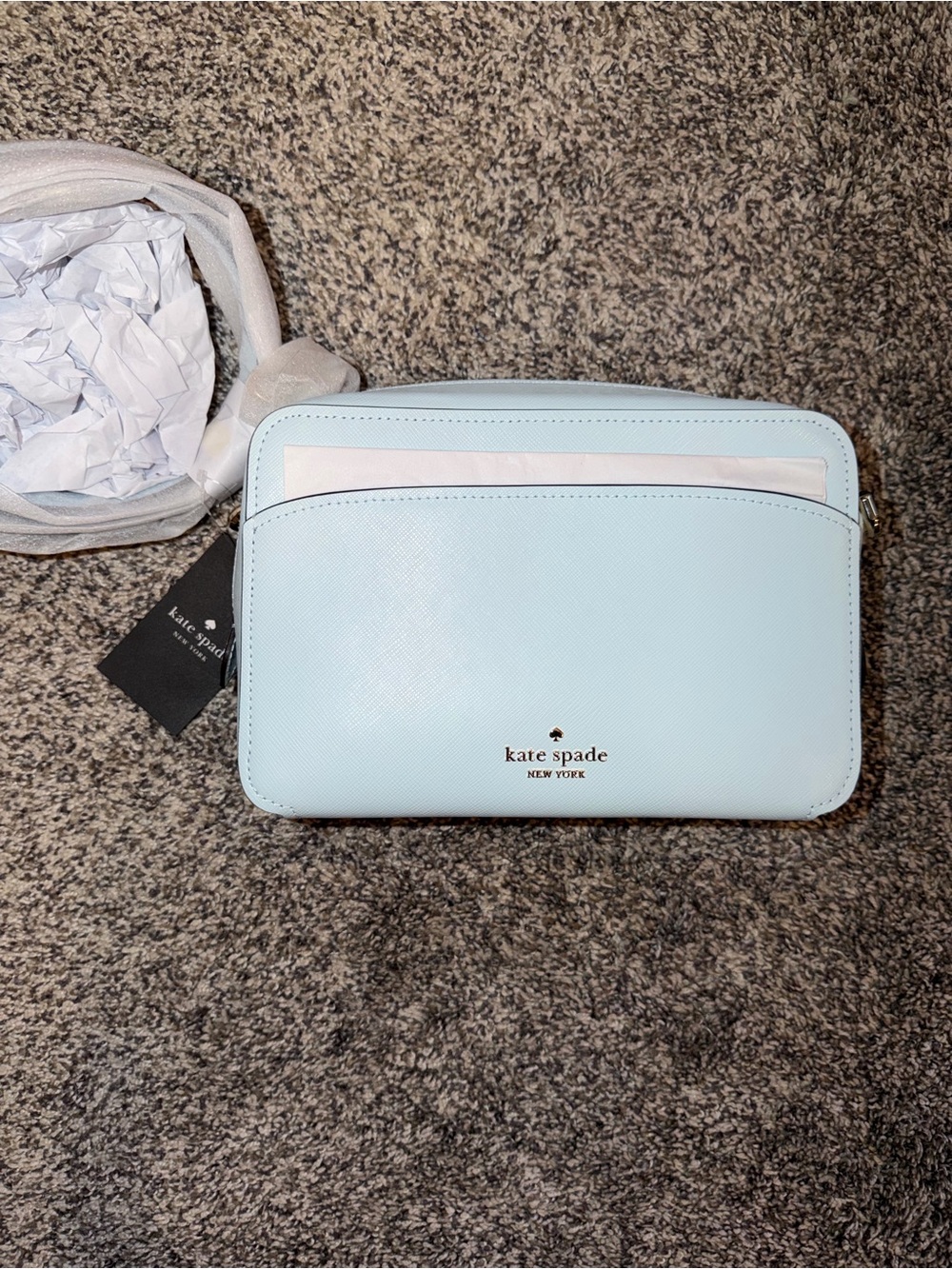 kate spade Baby Blue Saffiano Crossbody Bag NWT